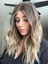 Load image into Gallery viewer, Liv is a 19” layered length with face frame, small cap made with premium Euro quality human hair