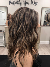 Load image into Gallery viewer, Preorder: Melanie 17” with layers, XL cap with premium Brazilian texture hair