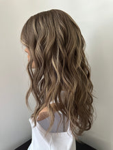 Load image into Gallery viewer, Preorder: Bridget is a 20” layered length with face frame, 10X11 whopper style topper made with premium Euro quality human hair