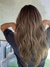 Load image into Gallery viewer, Bridget is a 10X11 whopper style topper, 20 inch length with face frame made with premium euro quality human hair