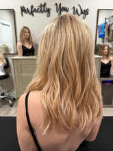 Load image into Gallery viewer, Lucy, 10x10 whopper style topper with premium Brazilian texture hair
