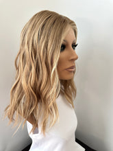 Load image into Gallery viewer, Savannah is a 17" length, medium hand tied stretch cap made with premium Brazilian quality human hair