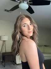Load image into Gallery viewer, Preorder: Bridget is a 20” layered length with face frame, 10X11 whopper style topper made with premium Euro quality human hair