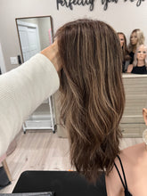 Load image into Gallery viewer, Melanie, new thin silk top lace front, 19” layered length with premium Brazilian texture hair