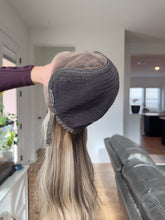 Load image into Gallery viewer, Trinity is a 21” length layered, small cap made with premium Euro texture human hair