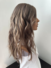Load image into Gallery viewer, Bridget is a 19” layered length with face frame, small cap made with premium Euro quality human hair