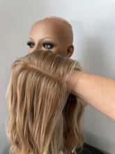 Load image into Gallery viewer, Savannah is a 17" length, medium hand tied stretch cap made with premium Brazilian quality human hair