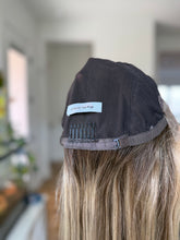 Load image into Gallery viewer, Greyson is a hand tied 10X10 whopper style topper, 20” length euro texture human hair