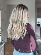 Load image into Gallery viewer, Trinity is a 21” length layered, small cap made with premium Euro texture human hair