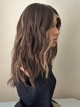 Load image into Gallery viewer, Layla is a 20” length with heavy layers, medium cap made with premium Brazilian quality human hair
