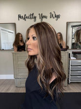 Load image into Gallery viewer, Preorder: Melanie 19” layered length, small cap with premium Brazilian texture hair