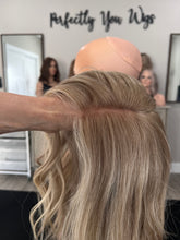 Load image into Gallery viewer, Preorder: Clarice, 10x11 whopper style topper, 18”layered length with premium Brazilian texture hair