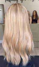 Load image into Gallery viewer, Preorder: picture for reference of color not length. Lucy 24” layered length, small cap with premium Brazilian texture hair