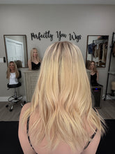 Load image into Gallery viewer, Lucy, 10x10 whopper style topper with premium Brazilian texture hair