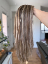 Load image into Gallery viewer, Preorder: Greyson is a hand tied small cap made with 21” euro texture human hair