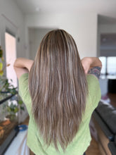 Load image into Gallery viewer, Preorder: Greyson is a hand tied small cap made with 21” euro texture human hair