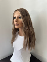Load image into Gallery viewer, Bridget is a 22" long layered length with face frame, medium cap made with premium Euro quality human hair