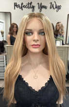 Load image into Gallery viewer, Honey is a 24” length, medium cap made with premium human Brazilian quality human hair