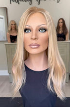 Load image into Gallery viewer, Preorder: picture for reference of color not length. Lucy 24” layered length, small cap with premium Brazilian texture hair