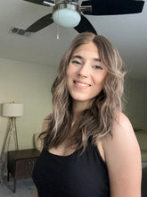 Load image into Gallery viewer, Preorder: Bridget is a 20” layered length with face frame, 10X11 whopper style topper made with premium Euro quality human hair