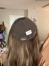 Load image into Gallery viewer, Sale Bellatrix is a 21" length, 9X9 topper with a silk top and lace front