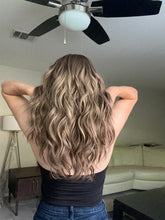 Load image into Gallery viewer, Preorder: Bridget is a 20” layered length with face frame, 10X11 whopper style topper made with premium Euro quality human hair