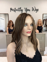 Load image into Gallery viewer, Gina, 14” length, medium cap with premium Brazilian texture hair