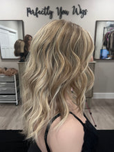Load image into Gallery viewer, Clarice, small cap, 18” with layers, premium Brazilian texture hair, picture for color reference only