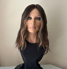 Load image into Gallery viewer, Layla is a 20” length with heavy layers, medium cap made with premium Brazilian quality human hair