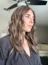 Load image into Gallery viewer, Bridget is a 19” layered length with face frame, small cap made with premium Euro quality human hair