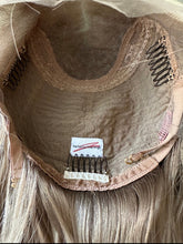 Load image into Gallery viewer, Preorder: Clarice, 10x11 whopper style topper, 18”layered length with premium Brazilian texture hair