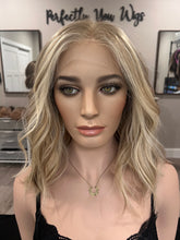 Load image into Gallery viewer, Clarice, small cap, 18” with layers, premium Brazilian texture hair, picture for color reference only