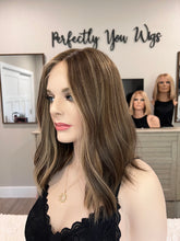 Load image into Gallery viewer, Gina, 14” length, medium cap with premium Brazilian texture hair