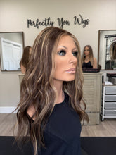 Load image into Gallery viewer, Preorder: Melanie 19” layered length, small cap with premium Brazilian texture hair