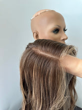 Load image into Gallery viewer, Dorothy is a 17" length, small hand tied stretch cap made with premium Brazilian quality human hair
