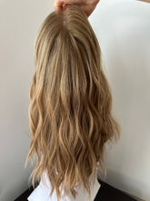 Load image into Gallery viewer, Savannah is a 17" length, medium hand tied stretch cap made with premium Brazilian quality human hair