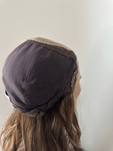 Load image into Gallery viewer, Melanie is a 17" length, small hand tied stretch cap made with premium Brazilian quality human hair
