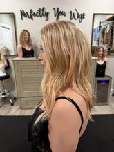 Load image into Gallery viewer, Lucy, 10x10 whopper style topper with premium Brazilian texture hair