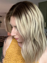 Load image into Gallery viewer, Amelia is a 16” layered length, XS cap made with premium Euro quality human hair
