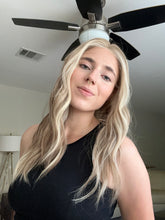Load image into Gallery viewer, Preorder: Clarice is a 22” layered length, 10X11 whopper style topper made with premium Brazilian quality human hair