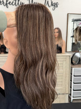 Load image into Gallery viewer, Preorder: Melanie, 10x11 whopper style topper, 18” length with premium Brazilian texture hair