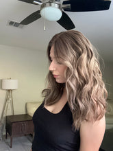 Load image into Gallery viewer, Preorder: Bridget is a 20” layered length with face frame, 10X11 whopper style topper made with premium Euro quality human hair