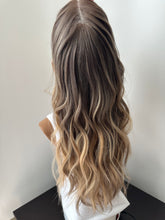 Load image into Gallery viewer, Liv is a 19” layered length with face frame, small cap made with premium Euro quality human hair