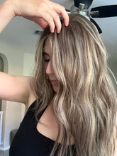 Load image into Gallery viewer, Bridget is a 22" long layered length with face frame, medium cap made with premium Euro quality human hair
