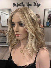 Load image into Gallery viewer, Clarice, small cap, 18” with layers, premium Brazilian texture hair, picture for color reference only