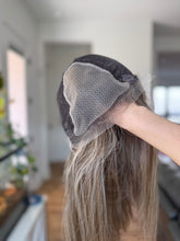 Load image into Gallery viewer, Preorder: Greyson is a hand tied small cap made with 21” euro texture human hair