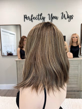 Load image into Gallery viewer, Gina, 14” length, medium cap with premium Brazilian texture hair