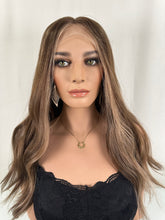 Load image into Gallery viewer, Lillian is a 21" length, small cap made with premium Brazilian quality human hair