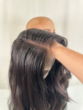 Load image into Gallery viewer, Jessie is a 19" length, small cap made with premium Brazilian quality human hair