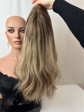 Load image into Gallery viewer, Marigold is an 18" length, medium cap made with premium Euro quality human hair